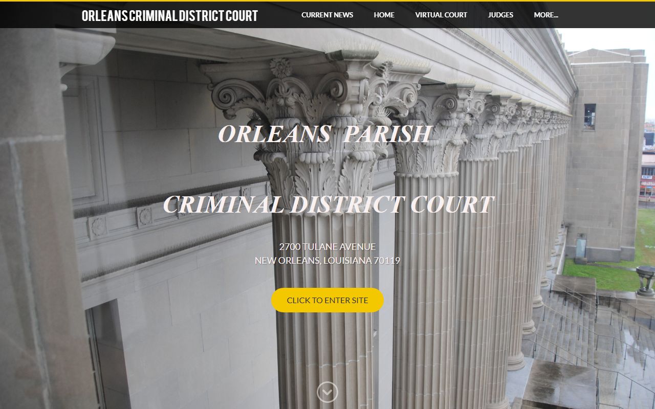 Orleans Parish Criminal District Court records system in New Orleans