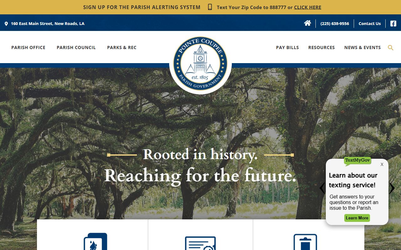 Pointe Coupee Parish Clerk of Court records access portal in New Roads Louisiana