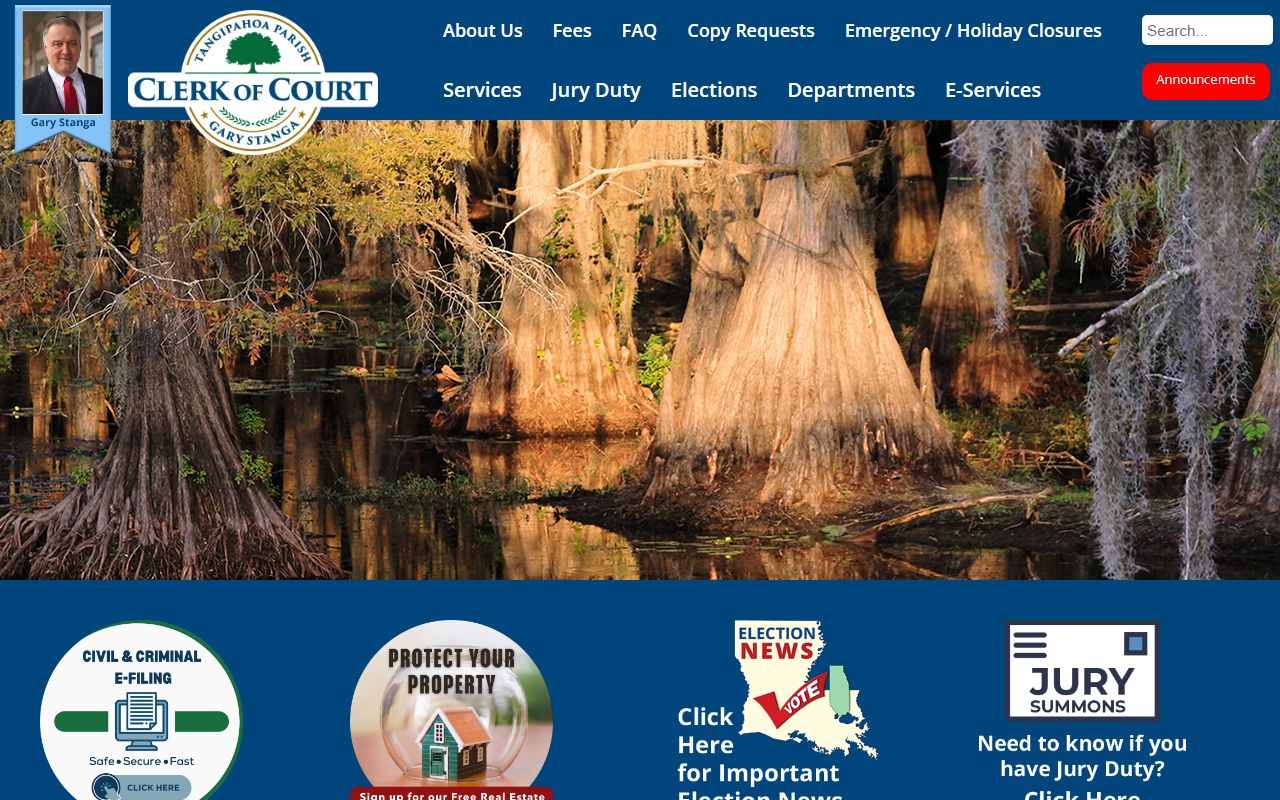 Tangipahoa Parish Clerk of Court website