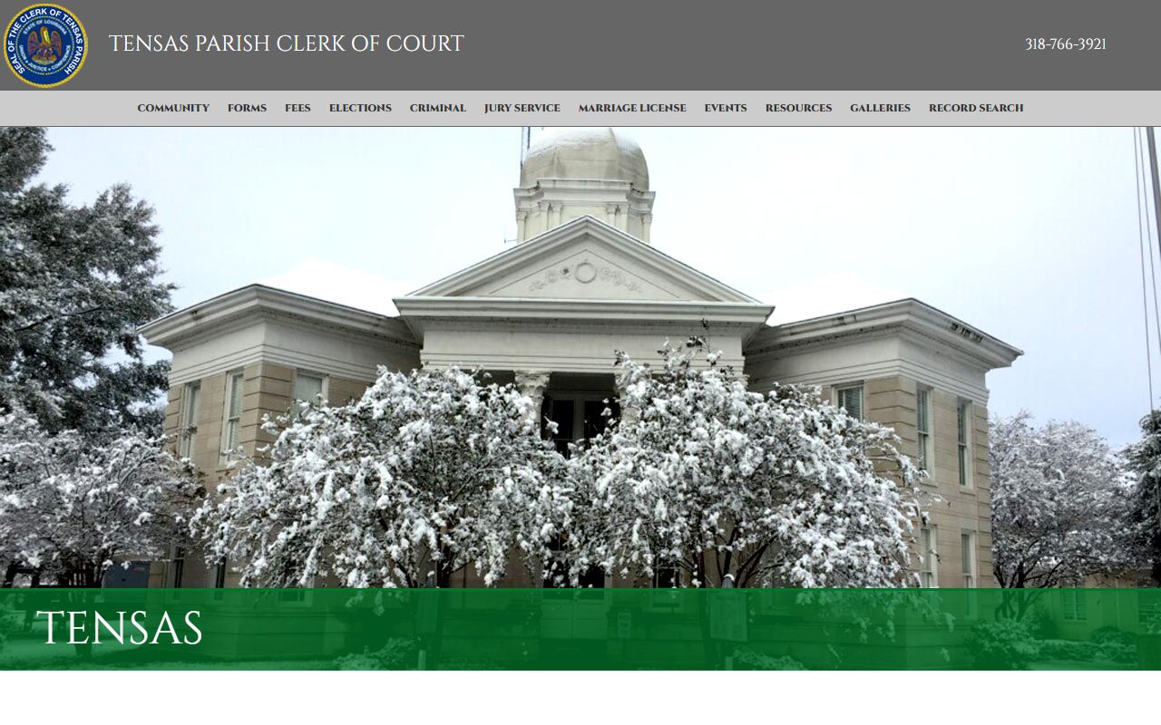 Tensas Parish Clerk of Court website