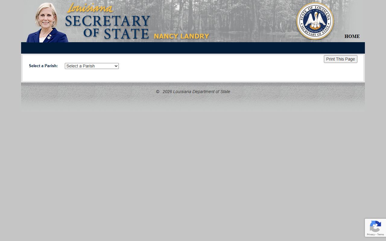 Louisiana Secretary of State clerk directory for court docket lookup